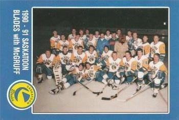 1990-91 Saskatoon Blades (WHL) Police #NNO Team Photo Front