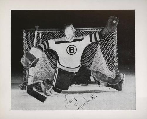 1955-56 Boston Bruins Photos #NNO Terry Sawchuk Front