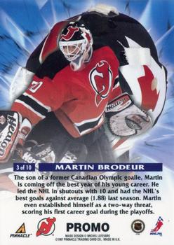 1997-98 Pinnacle - Masks Promos #3 Martin Brodeur Back
