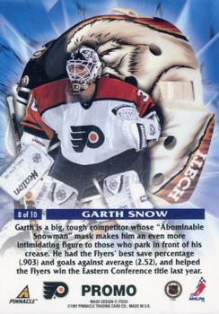 1997-98 Pinnacle - Masks Promos #8 Garth Snow Back