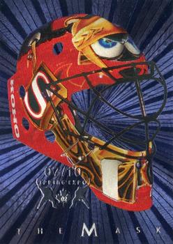 2001-02 Be a Player Between the Pipes - The Mask Toronto Spring Expo 2002 #NNO Patrick Lalime Front