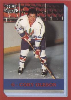 1992-93 Arizona Icecats (ACHA) #NNO Cory Oleson Front
