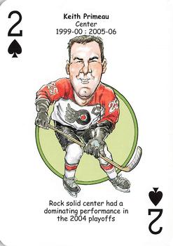 2010 Hero Decks Philadelphia Flyers Hockey Heroes Playing Cards #2♠ Keith Primeau Front