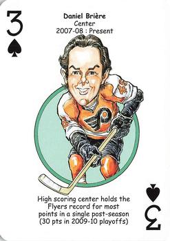 2010 Hero Decks Philadelphia Flyers Hockey Heroes Playing Cards #3♠ Daniel Briere Front