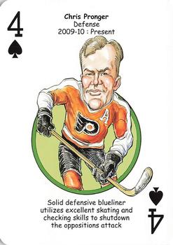 2010 Hero Decks Philadelphia Flyers Hockey Heroes Playing Cards #4♠ Chris Pronger Front