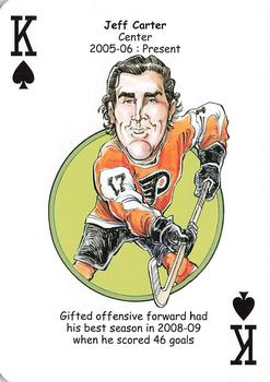 2010 Hero Decks Philadelphia Flyers Hockey Heroes Playing Cards #K♠ Jeff Carter Front