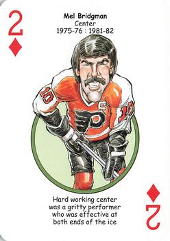 2010 Hero Decks Philadelphia Flyers Hockey Heroes Playing Cards #2♦ Mel Bridgman Front
