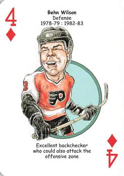 2010 Hero Decks Philadelphia Flyers Hockey Heroes Playing Cards #4♦ Behn Wilson Front