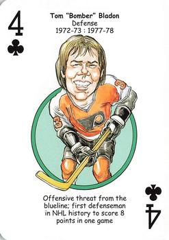 2010 Hero Decks Philadelphia Flyers Hockey Heroes Playing Cards #4♣ Tom Bladon Front