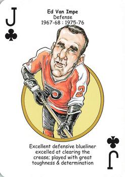 2010 Hero Decks Philadelphia Flyers Hockey Heroes Playing Cards #J♣ Ed Van Impe Front