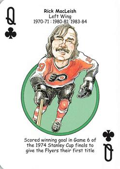 2010 Hero Decks Philadelphia Flyers Hockey Heroes Playing Cards #Q♣ Rick MacLeish Front