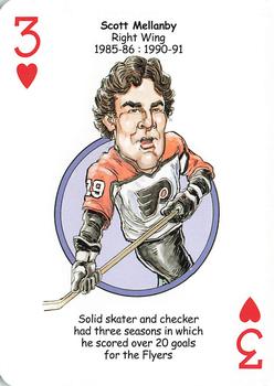 2010 Hero Decks Philadelphia Flyers Hockey Heroes Playing Cards #3♥ Scott Mellanby Front
