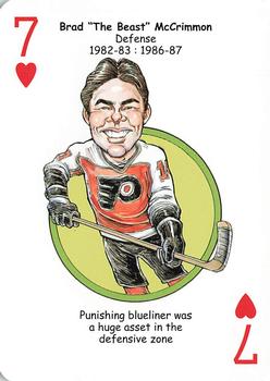 2010 Hero Decks Philadelphia Flyers Hockey Heroes Playing Cards #7♥ Brad McCrimmon Front