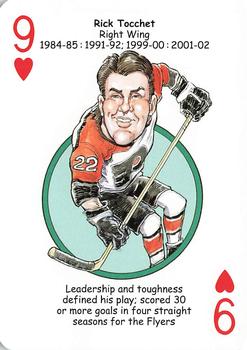 2010 Hero Decks Philadelphia Flyers Hockey Heroes Playing Cards #9♥ Rick Tocchet Front