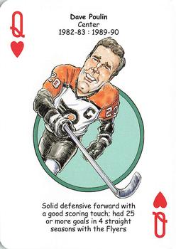 2010 Hero Decks Philadelphia Flyers Hockey Heroes Playing Cards #Q♥ Dave Poulin Front