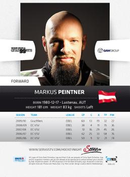 2010-11 Erste Bank Eishockey Liga #12 Markus Peintner Back