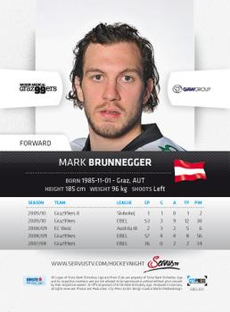 2010-11 Erste Bank Eishockey Liga #20 Mark Brunnegger Back