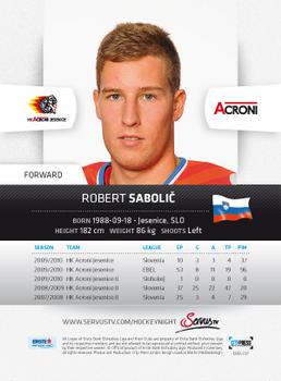 2010-11 Erste Bank Eishockey Liga #37 Robert Sabolic Back