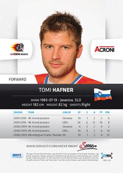 2010-11 Erste Bank Eishockey Liga #39 Tomi Hafner Back