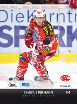 2010-11 Erste Bank Eishockey Liga #42 Markus Pirmann Front