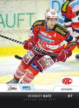 2010-11 Erste Bank Eishockey Liga #43 Herbert Ratz Front
