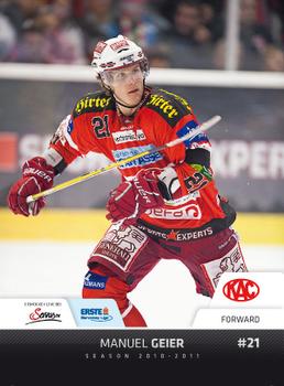 2010-11 Erste Bank Eishockey Liga #50 Manuel Geier Front