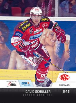 2010-11 Erste Bank Eishockey Liga #57 David Schuller Front
