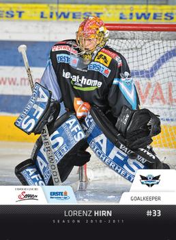 2010-11 Erste Bank Eishockey Liga #62 Lorenz Hirn Front