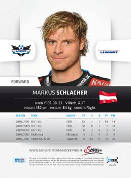 2010-11 Erste Bank Eishockey Liga #75 Markus Schlacher Back