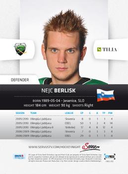 2010-11 Erste Bank Eishockey Liga #92 Nejc Berlisk Back