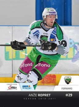 2010-11 Erste Bank Eishockey Liga #93 Anze Ropret Front