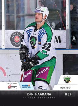2010-11 Erste Bank Eishockey Liga #95 Kari Haakana Front