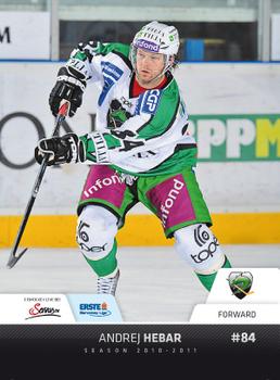 2010-11 Erste Bank Eishockey Liga #99 Andrej Hebar Front
