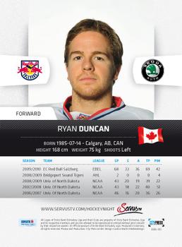 2010-11 Erste Bank Eishockey Liga #105 Ryan Duncan Back