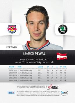 2010-11 Erste Bank Eishockey Liga #112 Marco Pewal Back