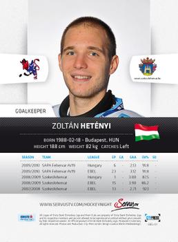 2010-11 Erste Bank Eishockey Liga #121 Zoltan Hetenyi Back