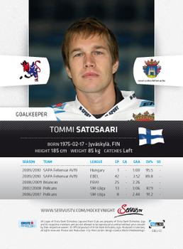 2010-11 Erste Bank Eishockey Liga #122 Tommi Satosaari Back