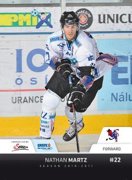 2010-11 Erste Bank Eishockey Liga #130 Nathan Martz Front