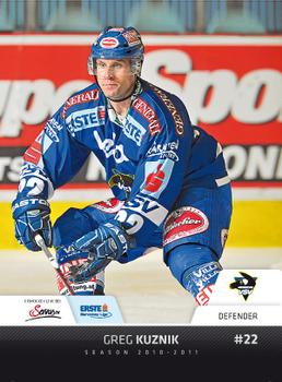 2010-11 Erste Bank Eishockey Liga #154 Greg Kuznik Front