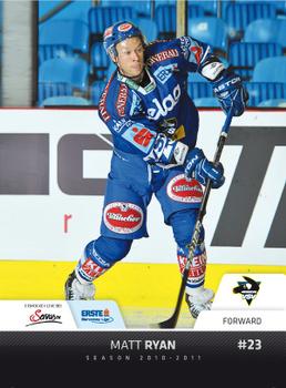 2010-11 Erste Bank Eishockey Liga #155 Matt Ryan Front