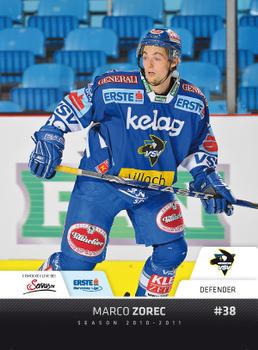 2010-11 Erste Bank Eishockey Liga #158 Marco Zorec Front
