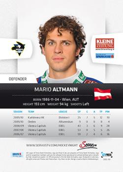 2010-11 Erste Bank Eishockey Liga #159 Mario Altmann Back