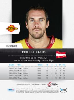 2010-11 Erste Bank Eishockey Liga #163 Philippe Lakos Back