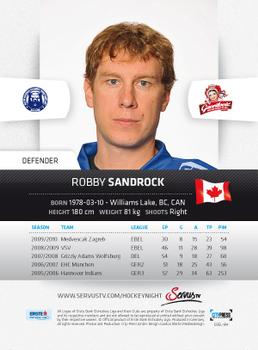 2010-11 Erste Bank Eishockey Liga #184 Robby Sandrock Back