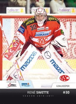 2010-11 Erste Bank Eishockey Liga #207 Rene Swette Front
