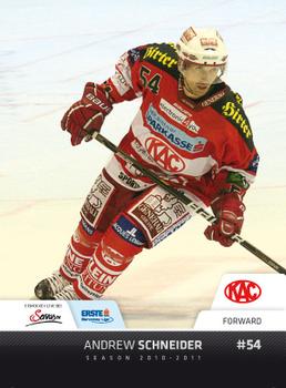 2010-11 Erste Bank Eishockey Liga #208 Andrew Schneider Front