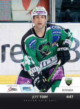 2010-11 Erste Bank Eishockey Liga #217 Jeff Tory Front