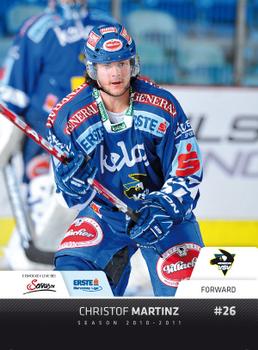 2010-11 Erste Bank Eishockey Liga #225 Christof Martinz Front
