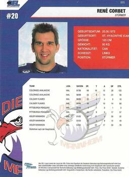2004-05 Playercards (DEL) #5 Rene Corbet Back