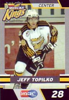 2004-05 Systek Brandon Wheat Kings (WHL) #NNO Jeff Topilko Front